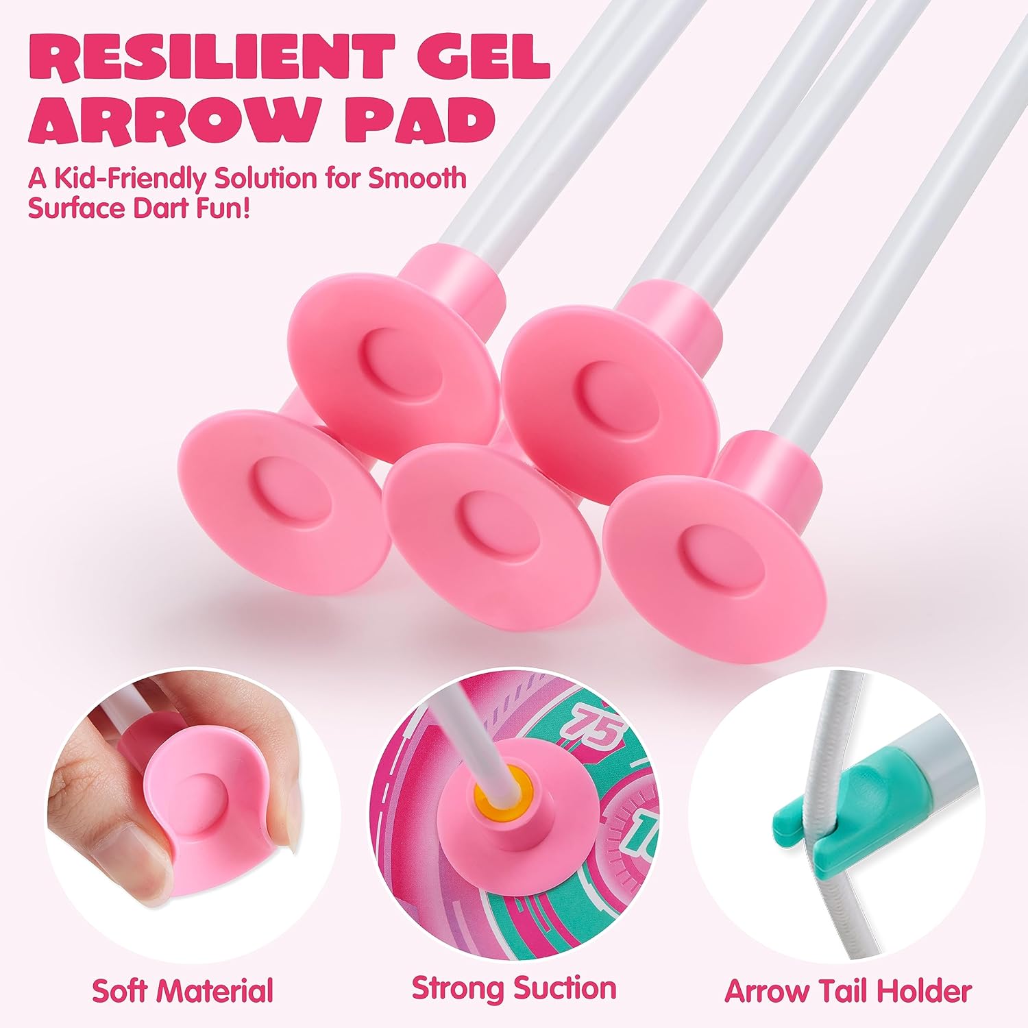 Pijl-en-boog set voor meisjes | LED lichtgevende boog met 9 zuignappijlen & doelwit