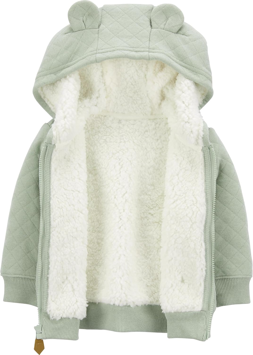 Baby Gevoerde Sweaterjas met Sherpa Voering | Kinder Hoodie Met Kleine Oortjes Outfit Set