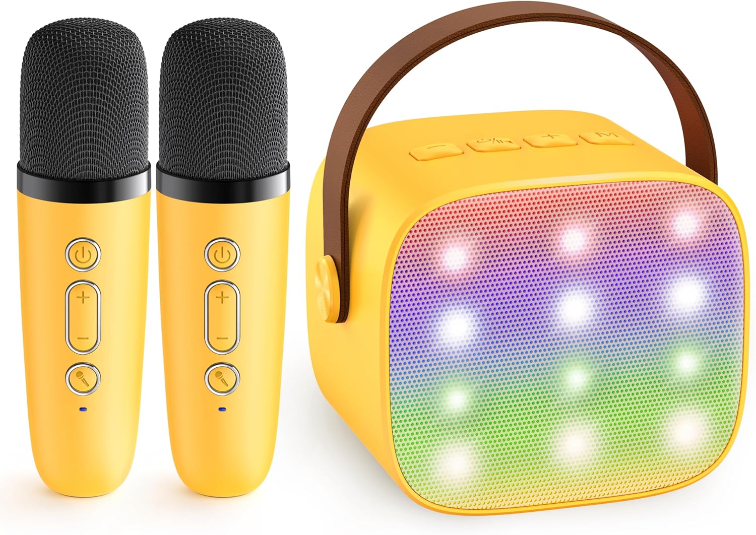 Mini karaoke machine | Bluetooth speaker met 2 draadloze microfoons