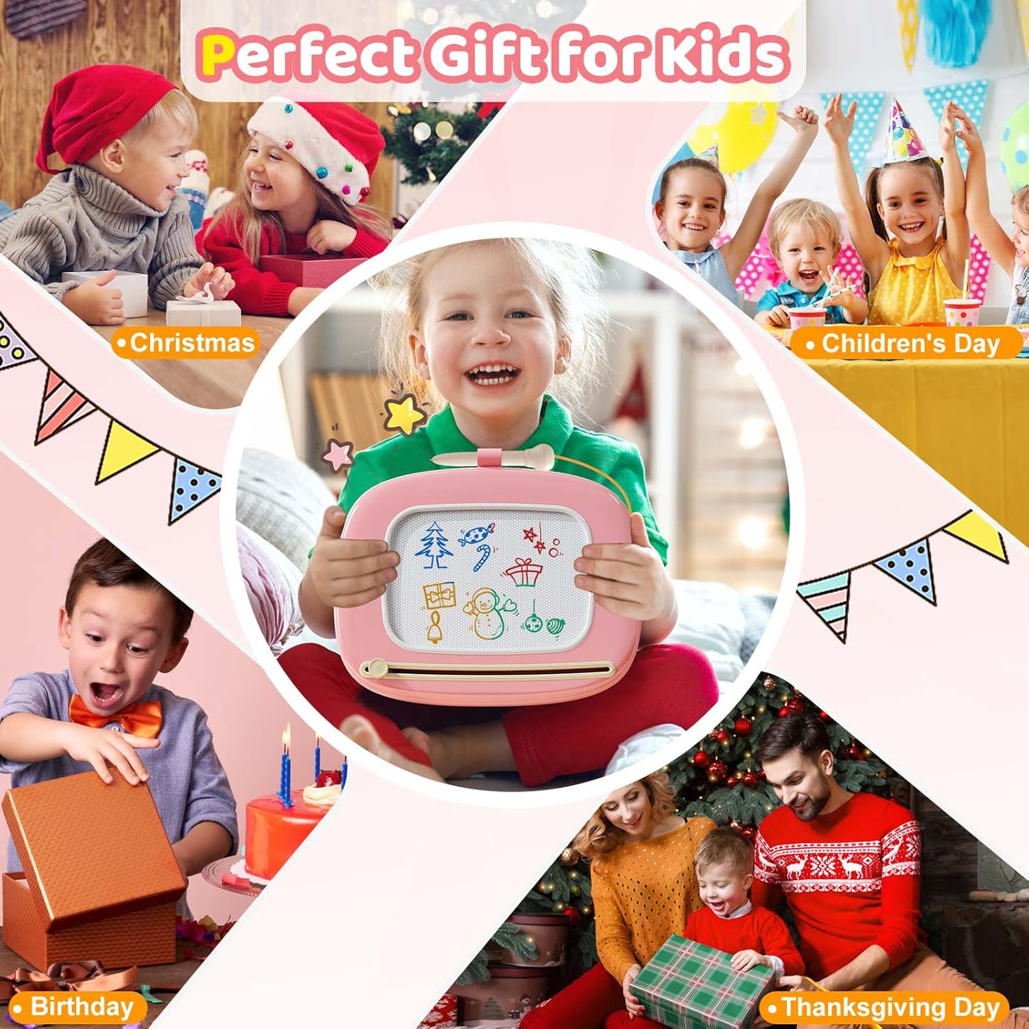 Magnetisch Tekenbord | Kladblok, leer- en educatief speelgoed voor 1-2-3 jaar