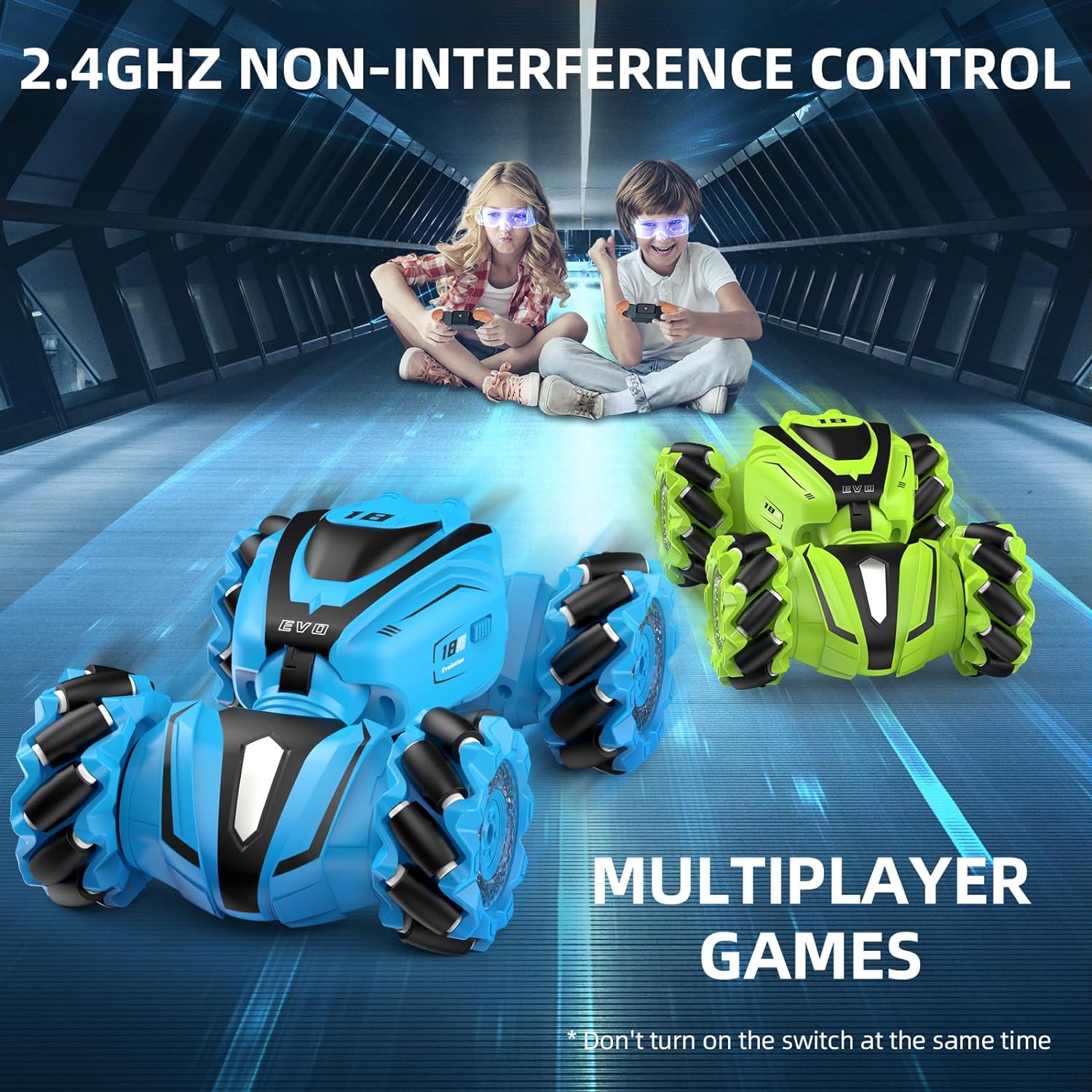 High-Speed Stunt RC Auto voor Jongens | 360° Flip & Drift | Gebarenbesturing, 2.4GHz Oplaadbare RC Auto | Ideaal Verjaardagscadeau voor Kinderen 6+