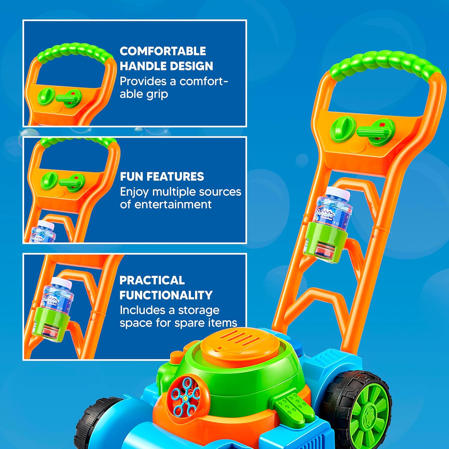 Bubble Grasmaaier voor Peuters | Bubbelmachine voor Buiten Speelgoed voor Peuters en Kleuters