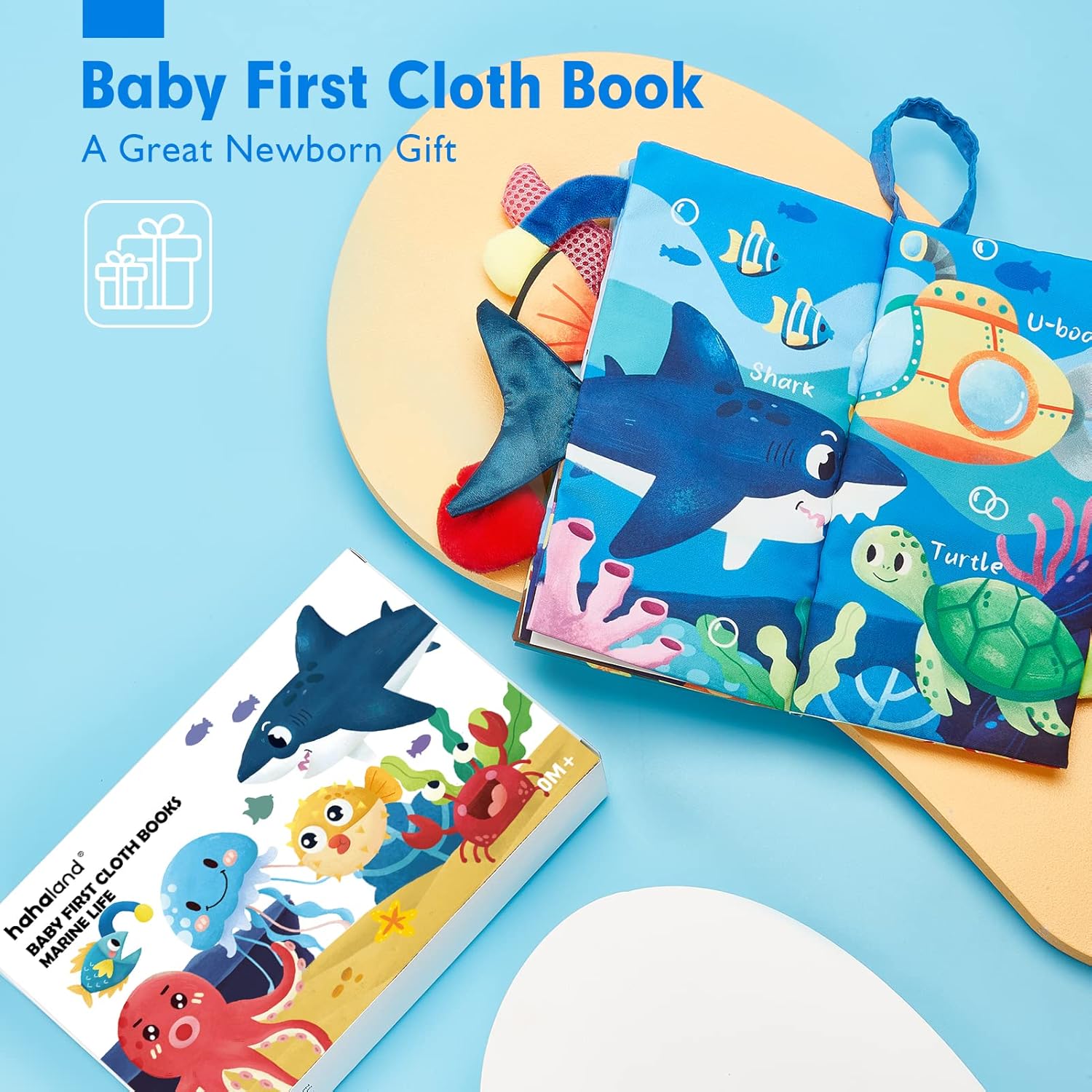 Montessori Voelboek | Hoog Contrast Sensorisch Baby Speelgoed voor 6 tot 12 Maanden Babyboekjes 0-3+ Jaar