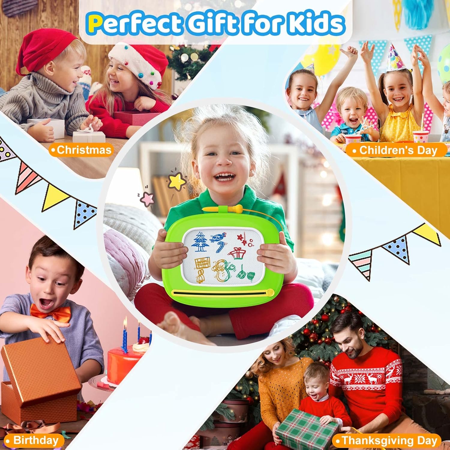 Magnetisch Tekenbord | Kladblok, leer- en educatief speelgoed voor 1-2-3 jaar