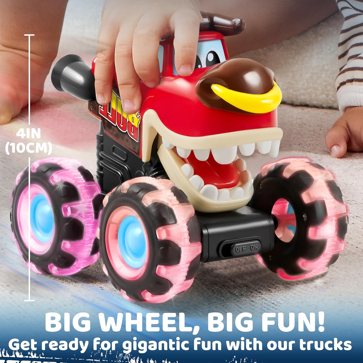 3-pack Monster Trucks | Lichtgevende Auto’s Geactiveerd door Druk voor Peuters