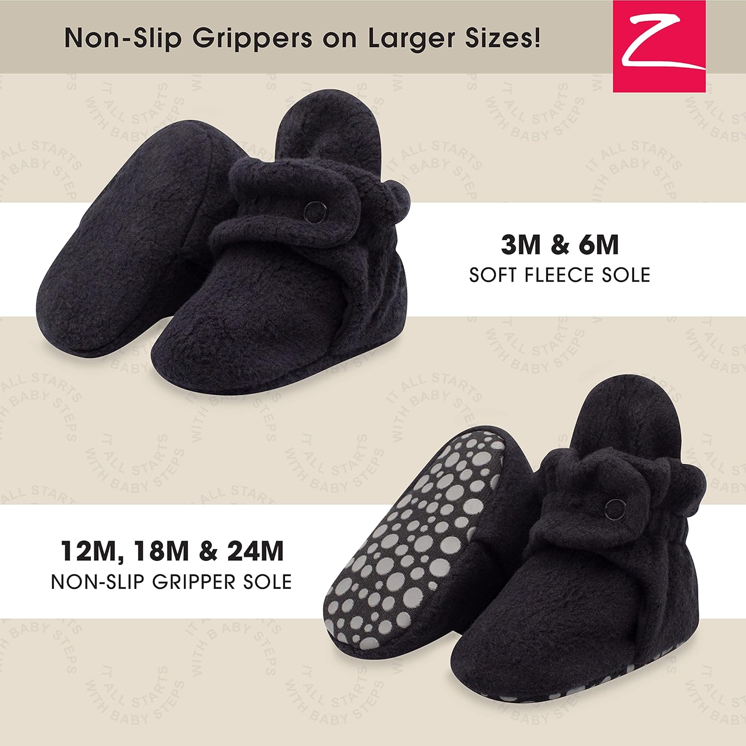 Uniseks Fleece Babylaarsjes | Babyschoentjes met twee drukknoopsluitingen voor pasgeborenen tot 24 maanden