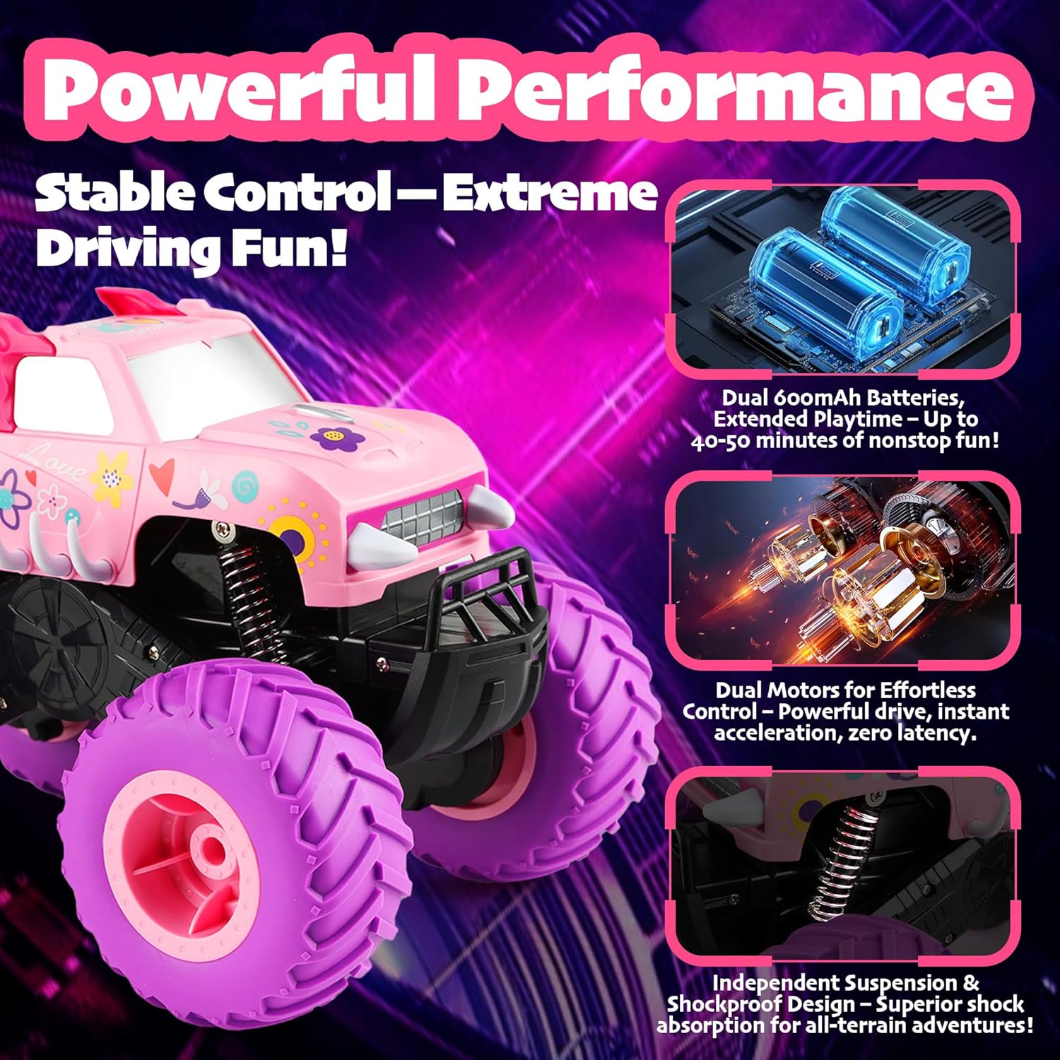 RC Monstertruck 1:16 | 4WD Waterdicht Offroad Auto Speelgoed Jongens 6-12 Jaar