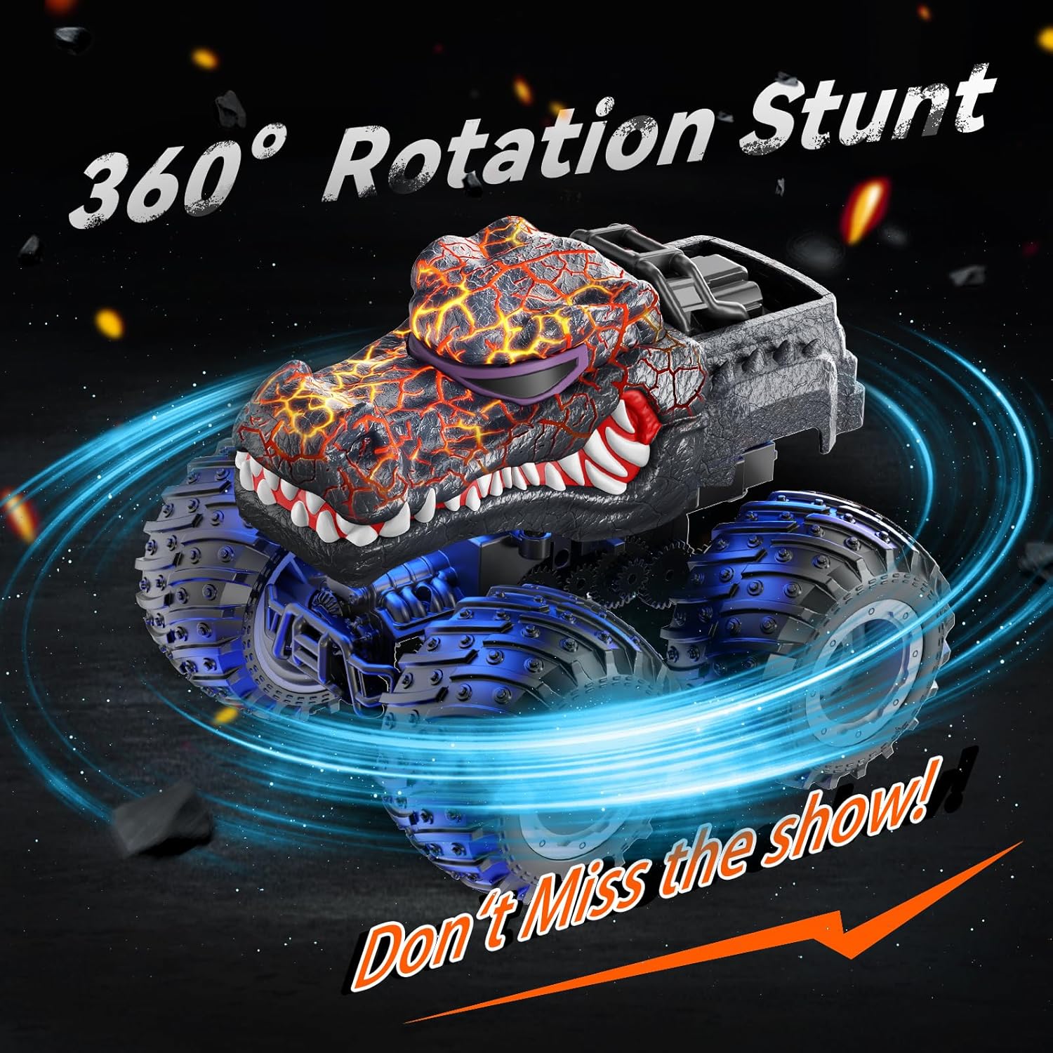 RC Auto Monstertruck 2.4GHz – Speelgoed met Licht & Spray, Cadeau 3-8 jr