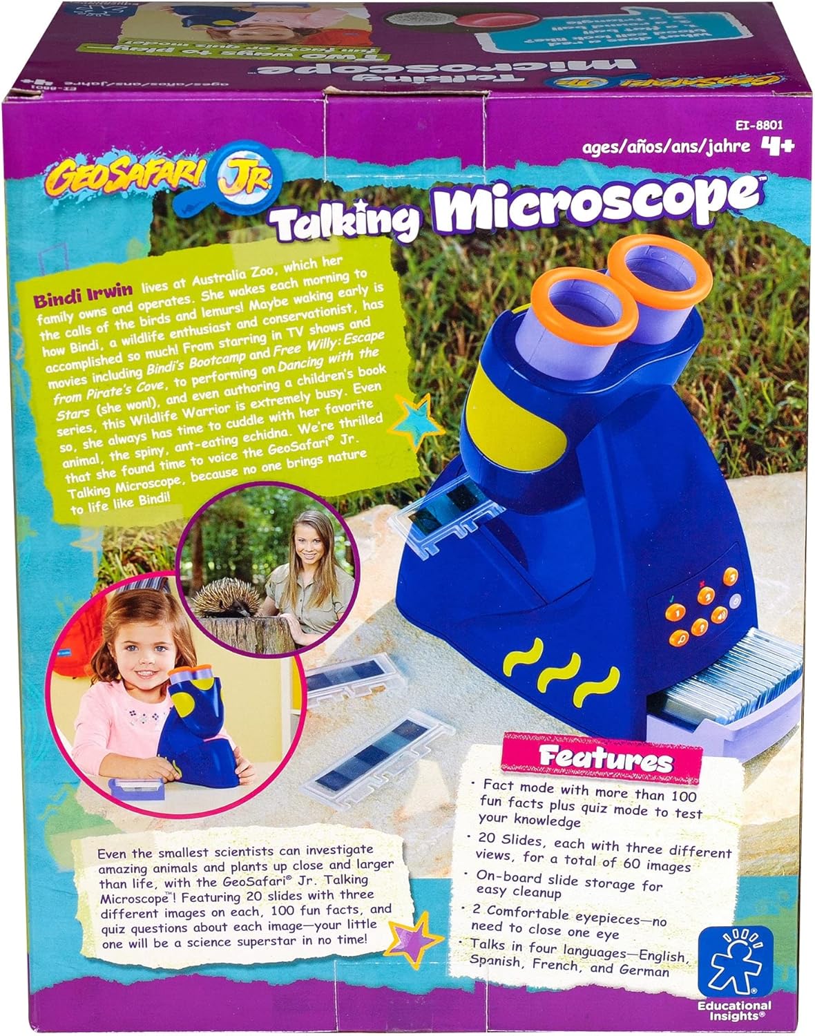 Kindermicroscoop|STEM leer speelgoed met stemfunctie & vergroting