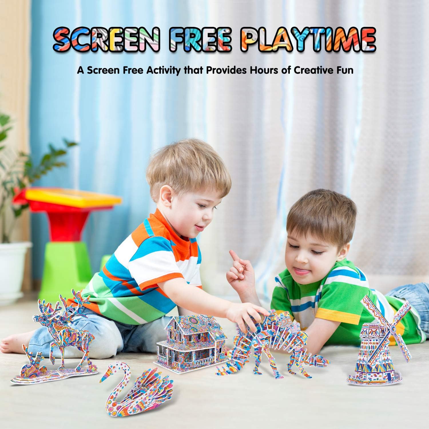 3D Schilderkit voor Kinderen 6-12 Jaar | Creatieve Knutselactiviteiten | Educatief Verjaardagscadeau | STEM-Activiteiten
