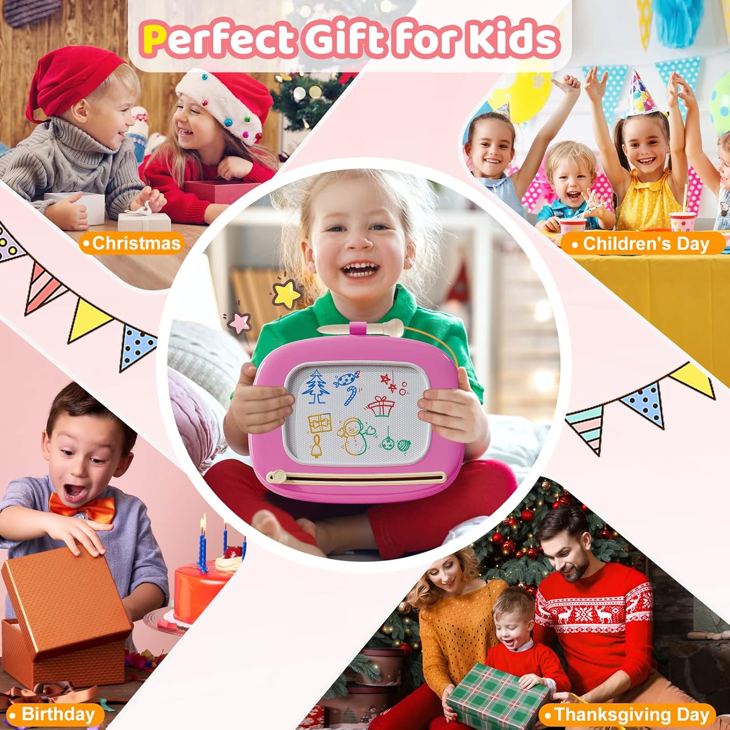 Magnetisch Tekenbord | Kladblok, leer- en educatief speelgoed voor 1-2-3 jaar