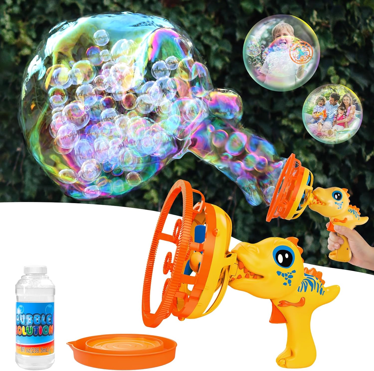 Dino bubbelpistool | Bubbelmachine kinderen 3-9 jaar
