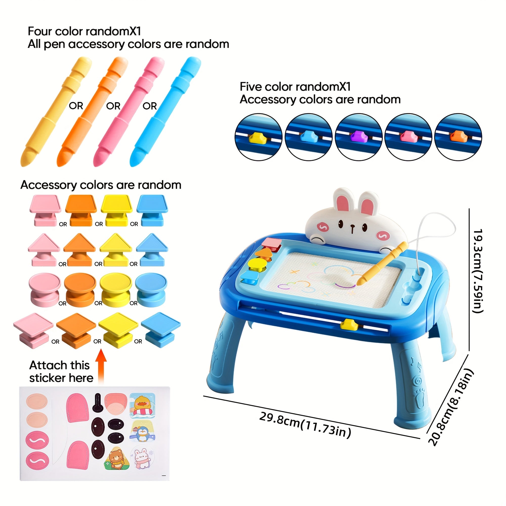 Magnetisch Tekenbord voor Kinderen | Kleurrijk Wisbaar Krabbelbord vanaf 3 Jaar