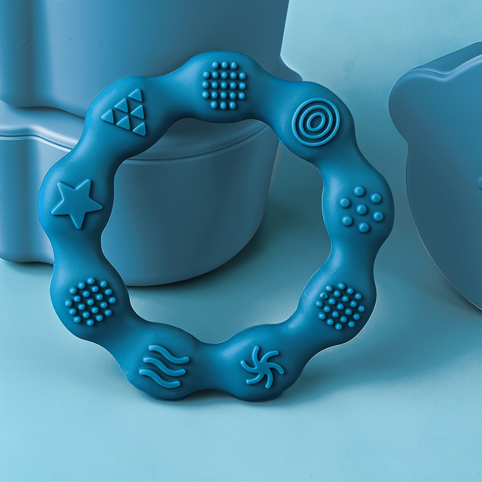 Siliconen Bijtring Ring | BPA Vrije Zachte en Getextureerde Bijtspeeltjes voor Baby’s 0 tot 2 Jaar