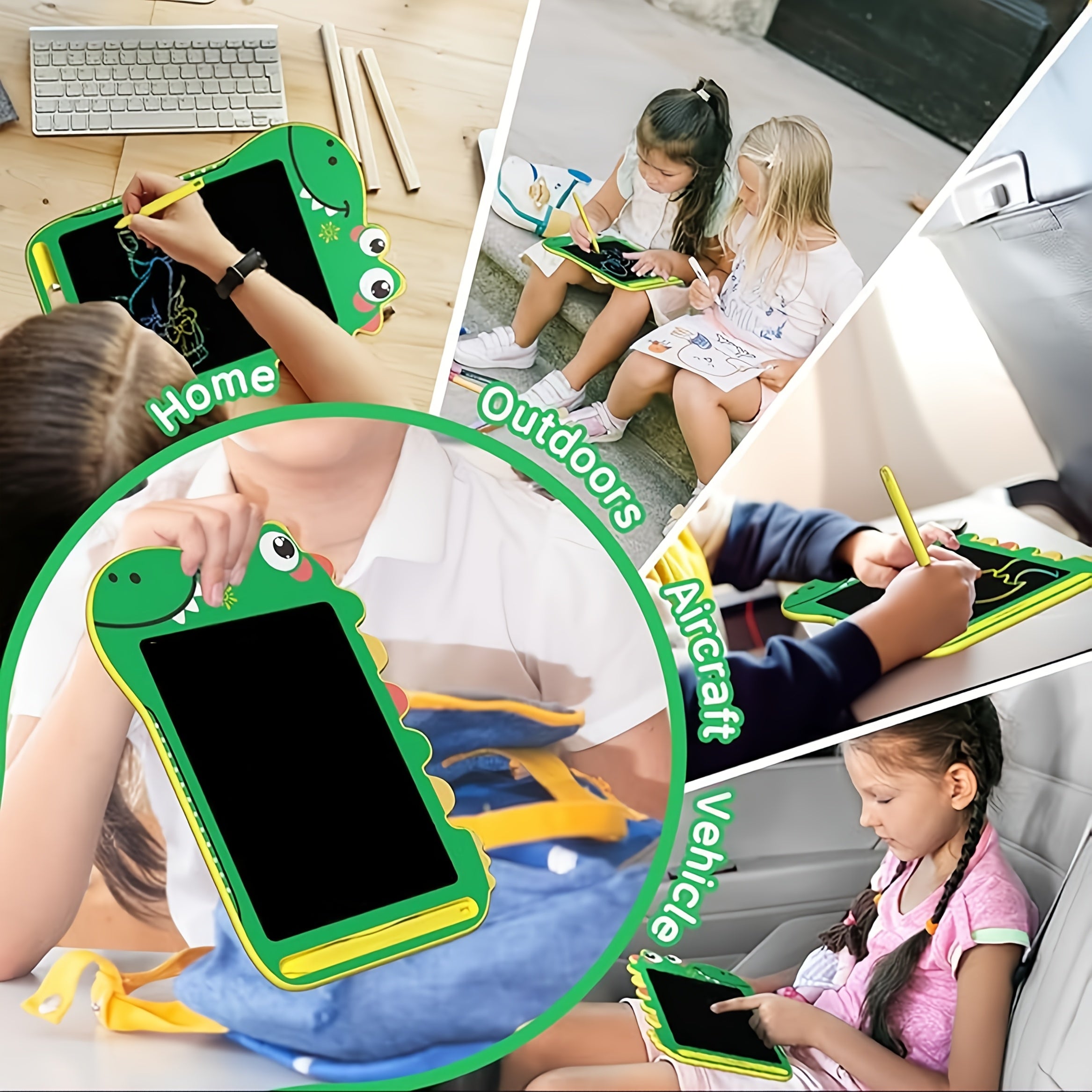 8-Inch LCD Dinosaurus Tekenbord Kinderen | Herbruikbaar Schrijftablet Speelgoed