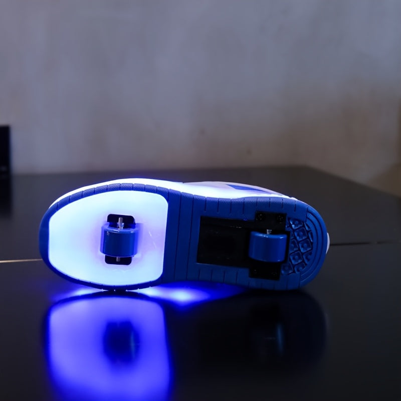 Sneakers met LED-licht | Glow-in-the-Dark Schoenen met USB & Wielen | Verstelbare Roller Schoenen voor Kinderen