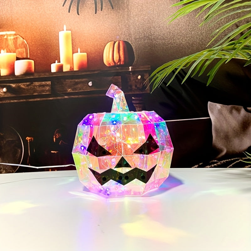 Halloween LED Lamp Pompoenboom | Tafeldecoratie met lichtgevende pompoenen, USB & batterij gevoed
