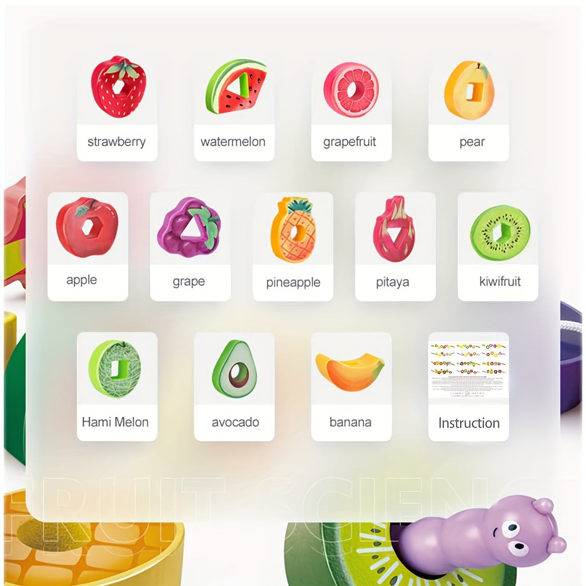 Rups Stapelspeelgoed | Educatief baby- en peuterspeelgoed voor hand-oogcoördinatie