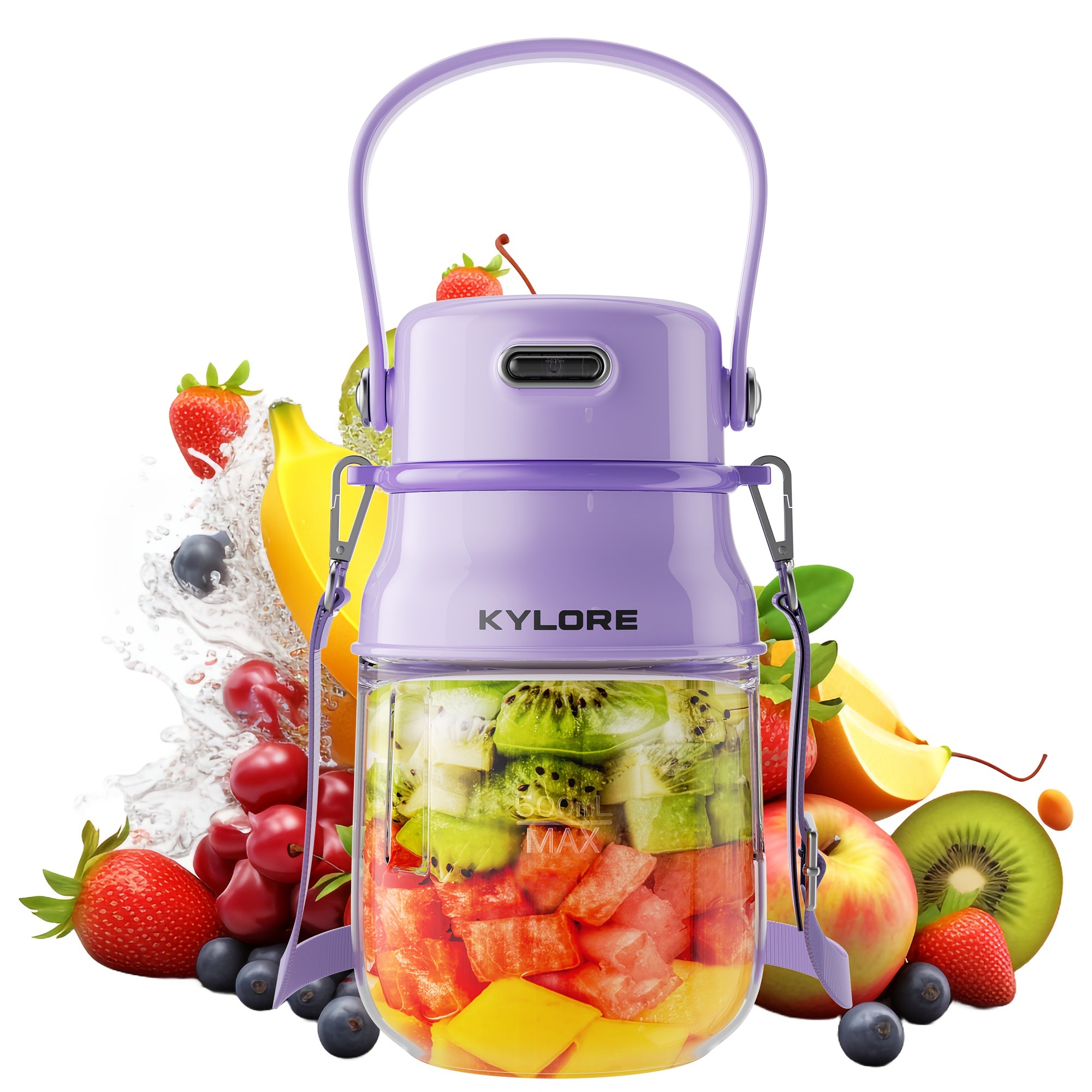 Draagbare Blender en Smoothiemaker met Schouderband - USB Oplaadbare Mini Blender voor Sportschool en Reizen - Persoonlijke Smoothie Beker