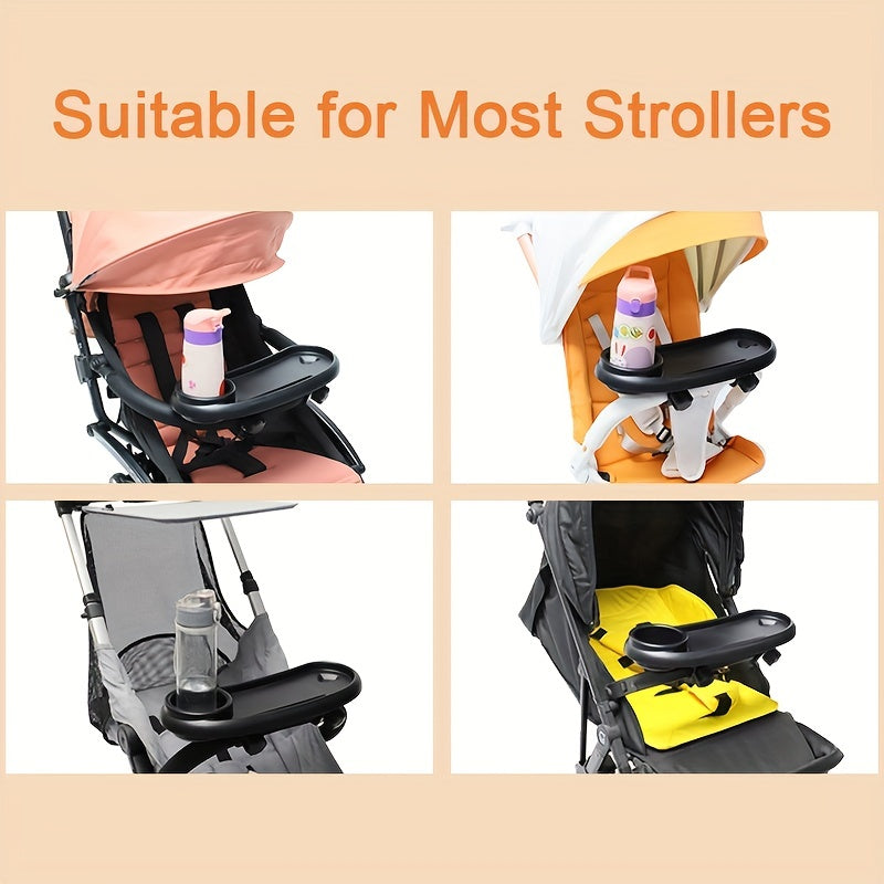 3-in-1 Kinderwagenbekerhouder | Universele Kinderwagenaccessoires met Telefoonhouder en Snacklade