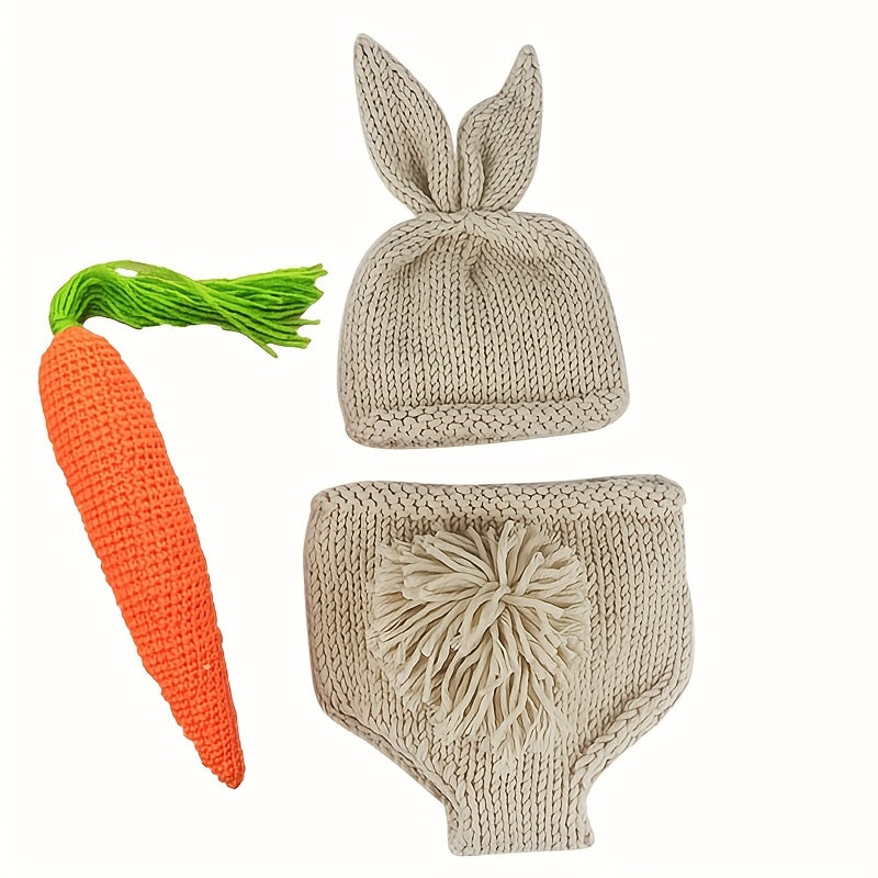 Schattig Konijnen Kostuum Voor Pasgeboren Baby’s | Gehaakte Bunny Outfit Voor Babyfotografie | Perfect Babyshower Cadeau
