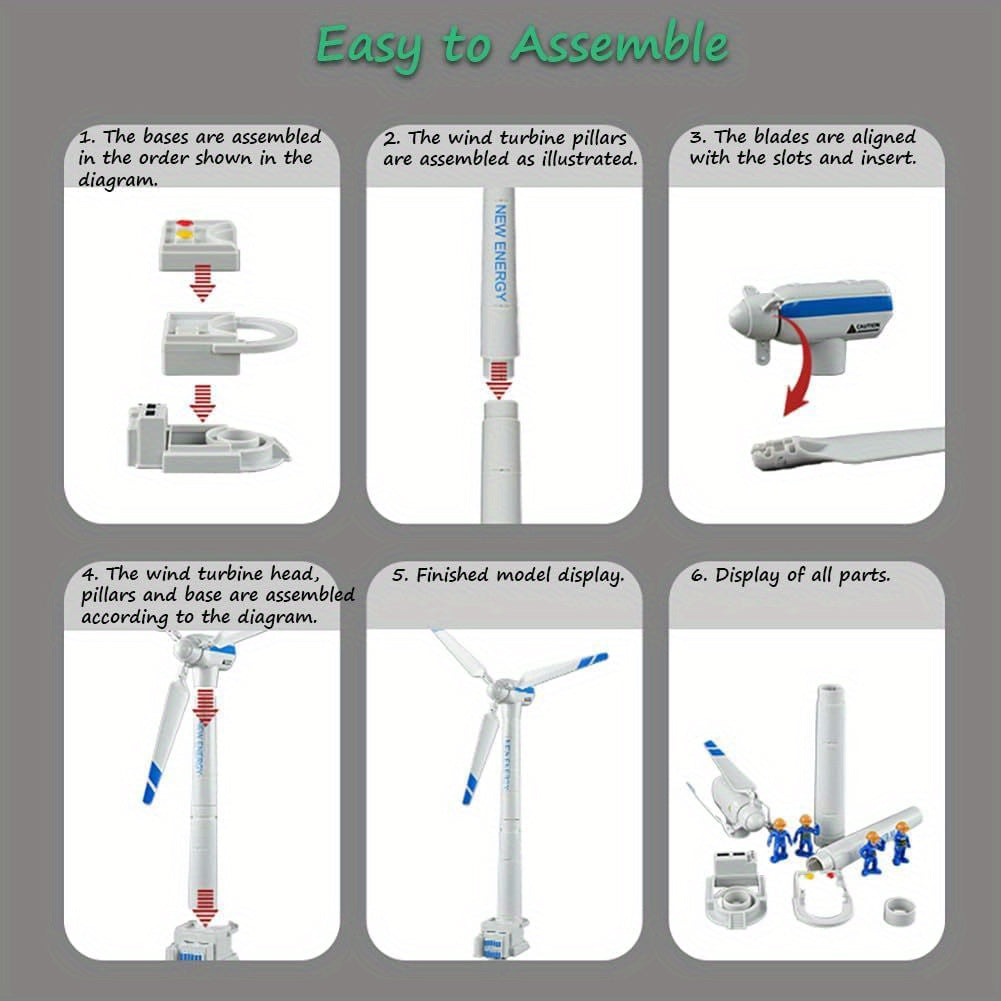 Windturbine Model Speelgoed | Groot Windmolen Wetenschappelijk DIY Bouwpakket – Educatief & Creatief