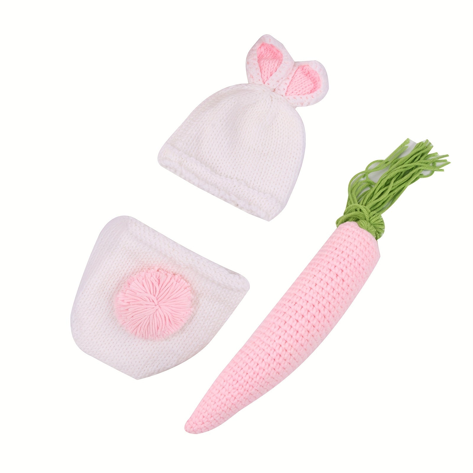 Schattig Konijnen Kostuum Voor Pasgeboren Baby’s | Gehaakte Bunny Outfit Voor Babyfotografie | Perfect Babyshower Cadeau