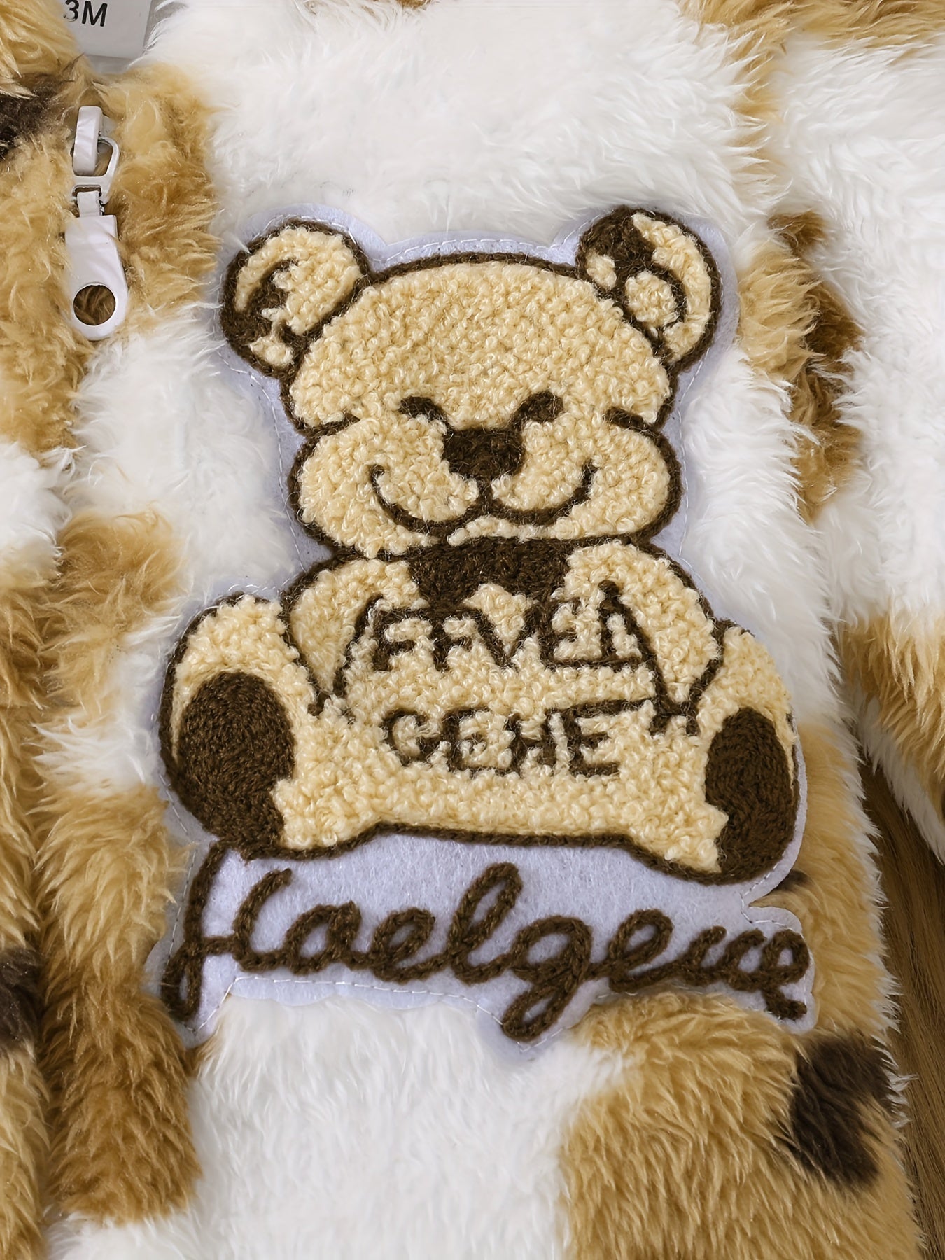 Knuffelige Beer Geborduurde Warme Gevoerde Romper met Capuchon | Onesies Bodysuit voor Peuters