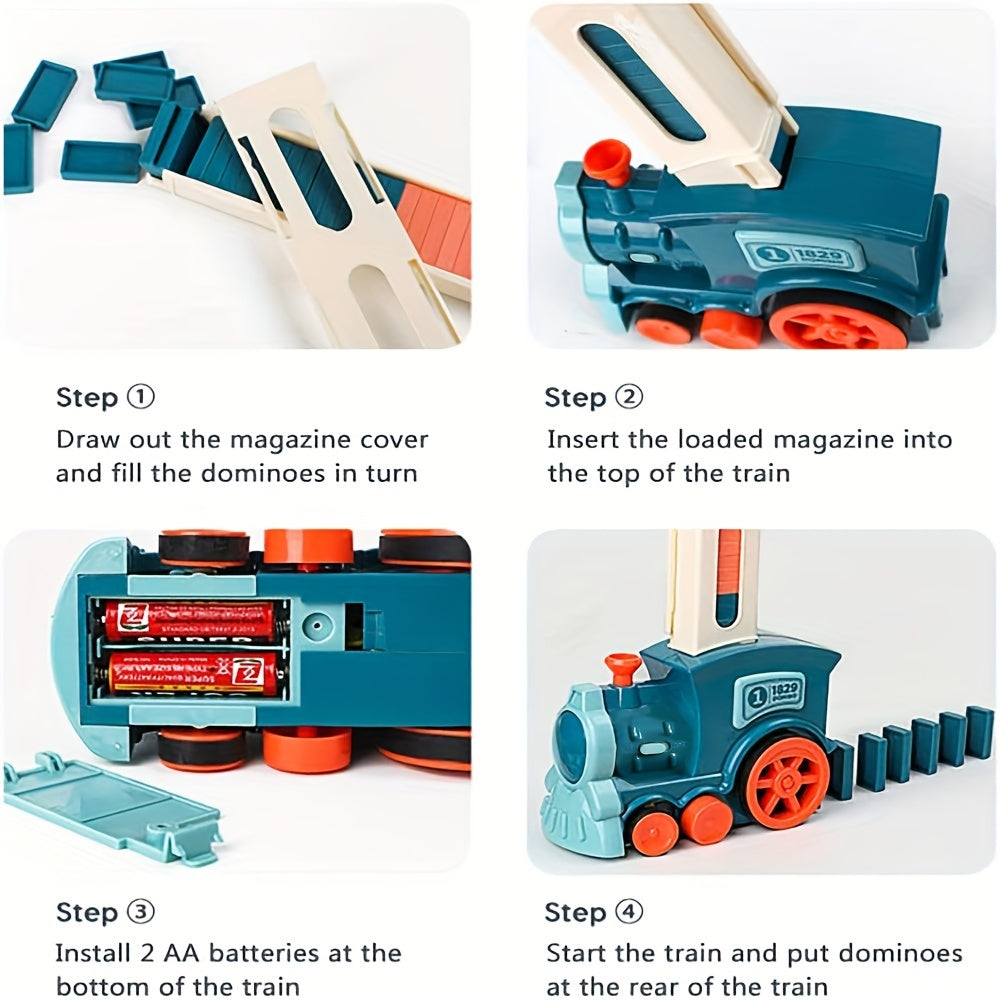 Leuke Domino Rally Elektrische Treinset | Creatieve en Educatieve Bouwblokken voor Kinderen