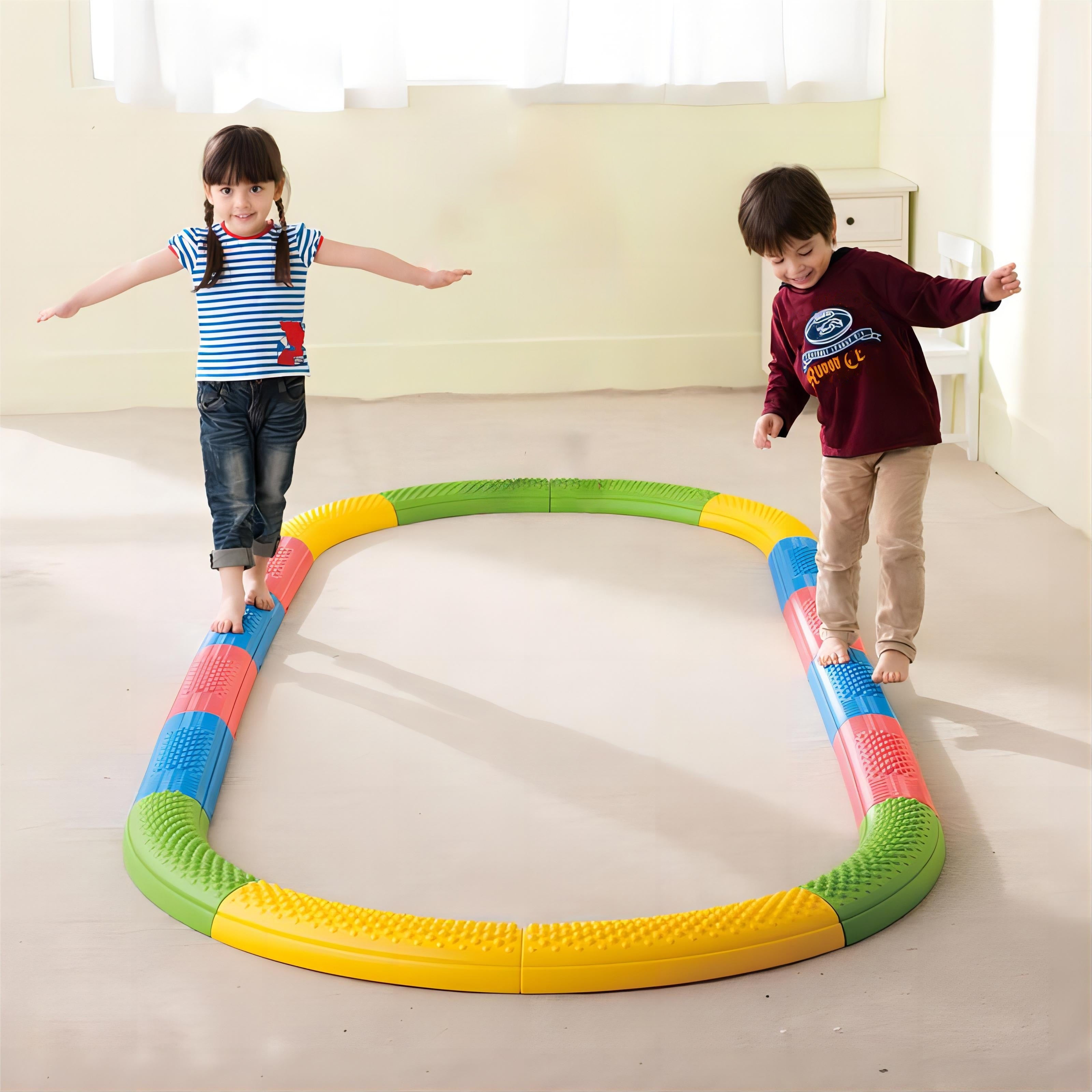 Evenwichtsbalk & Stapstenen Set | Balansspeelgoed 3+ Jaar