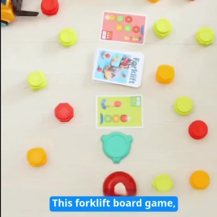 Constructie vorkheftruck spel|Educatief bouwvoertuig – veilig ABS materiaal