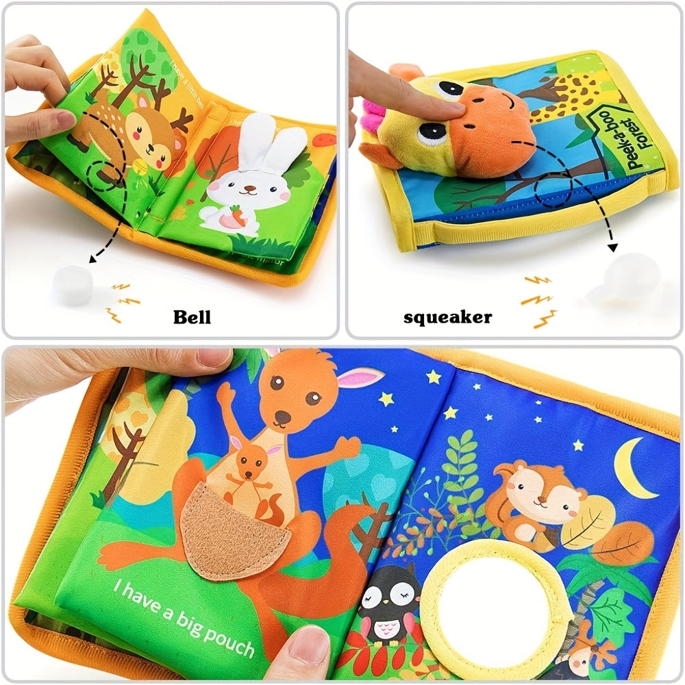 Set van 2 Zachte Stoffen Boekjes voor Baby's en Peuters - Sensorisch Boek Speelgoed voor Fijne Motoriek - Kraamcadeau