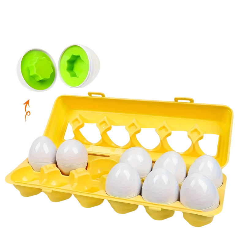 Color & Shape Matching Ei Puzzel Speelgoed | Educatieve Plastic Eieren Karton | Voor Peuters