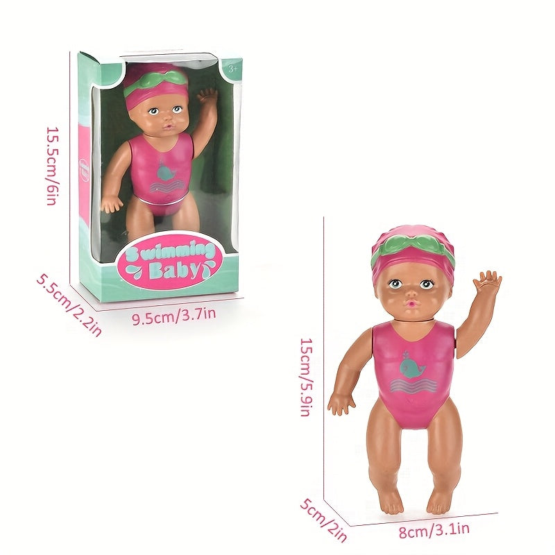 Opwind zwem pop roze | Bad speelgoed voor kinderen