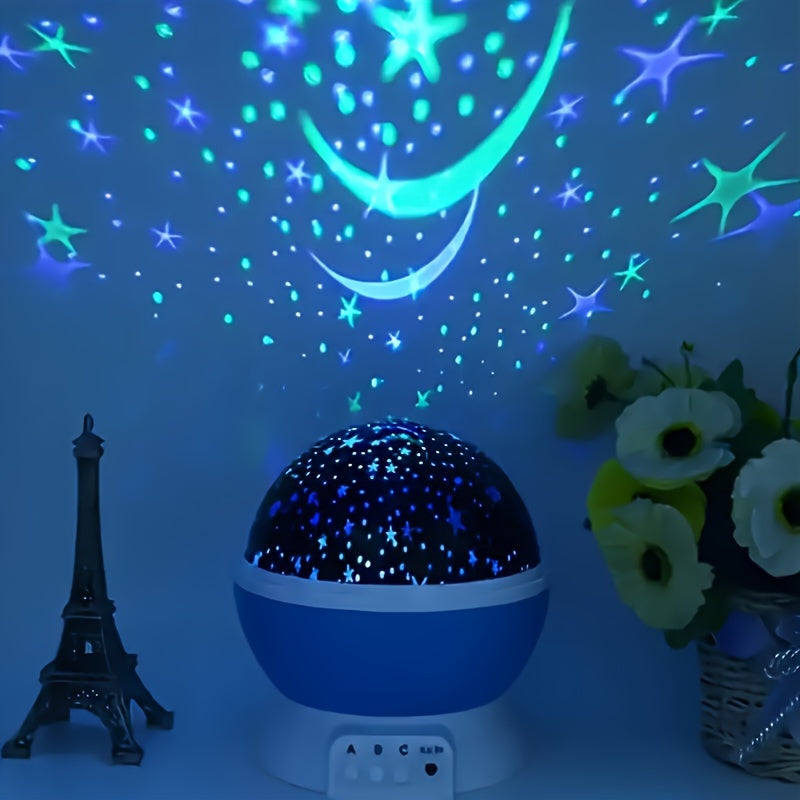 360° Roterende Maan en Sterren Projector | 12 Kleuren Wisselende Lichtmodi Lichteffect Lamp Perfect Cadeau voor Elke Gelegenheid