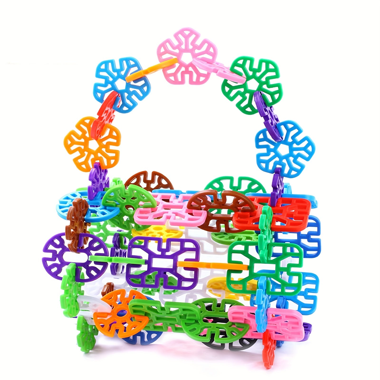 98-delige Verdikte Sneeuwvlok Bouwstenen | DIY Assemblage Puzzel Educatief Speelgoed voor Jongens & Meisjes