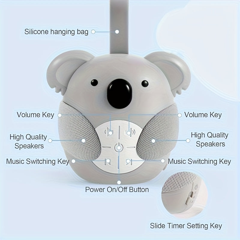 Draagbare Slaaphulp voor Baby's Bedje en Wieg - Muzikale Susser met Kalmerende Geluiden voor Jongens en Meisjes vanaf 3 Maanden - Onmisbaar Kraamcadeau