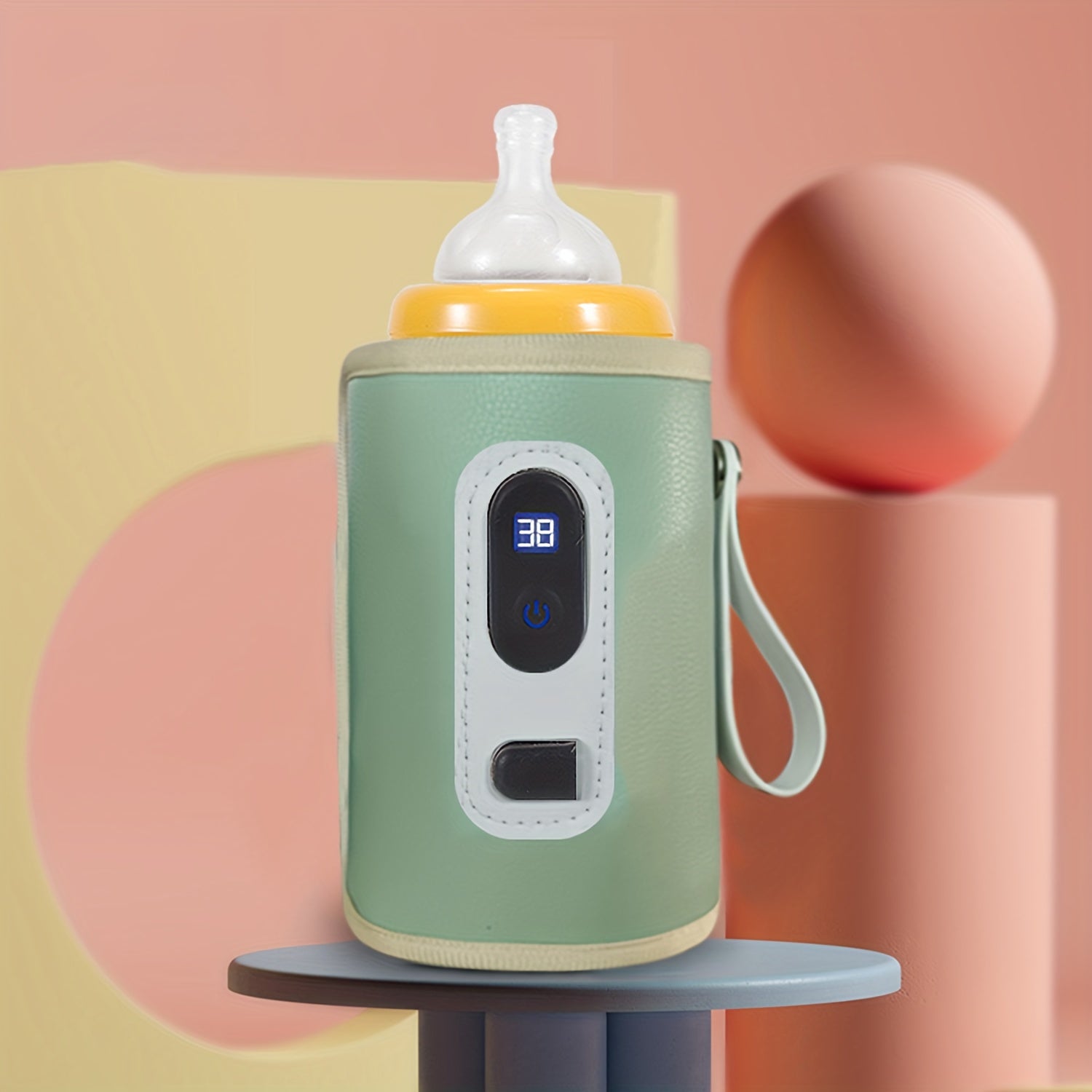 Draagbare Babyfles Verwarmer | USB-Aangedreven 5-Snelheden Temperatuurinstellingen voor Melk & Dranken, Ideaal voor Reizen