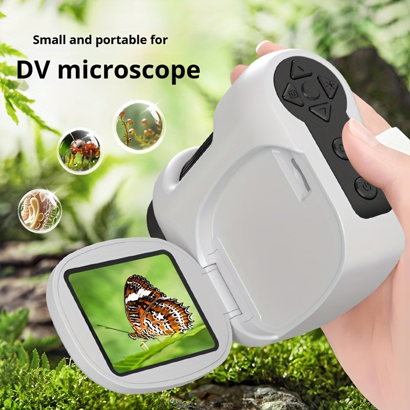 Draagbare Digitale Microscoop | 100-1600X Zoom | 2” Scherm | LED Verlichting | Foto & Video Functie | Oplaadbaar