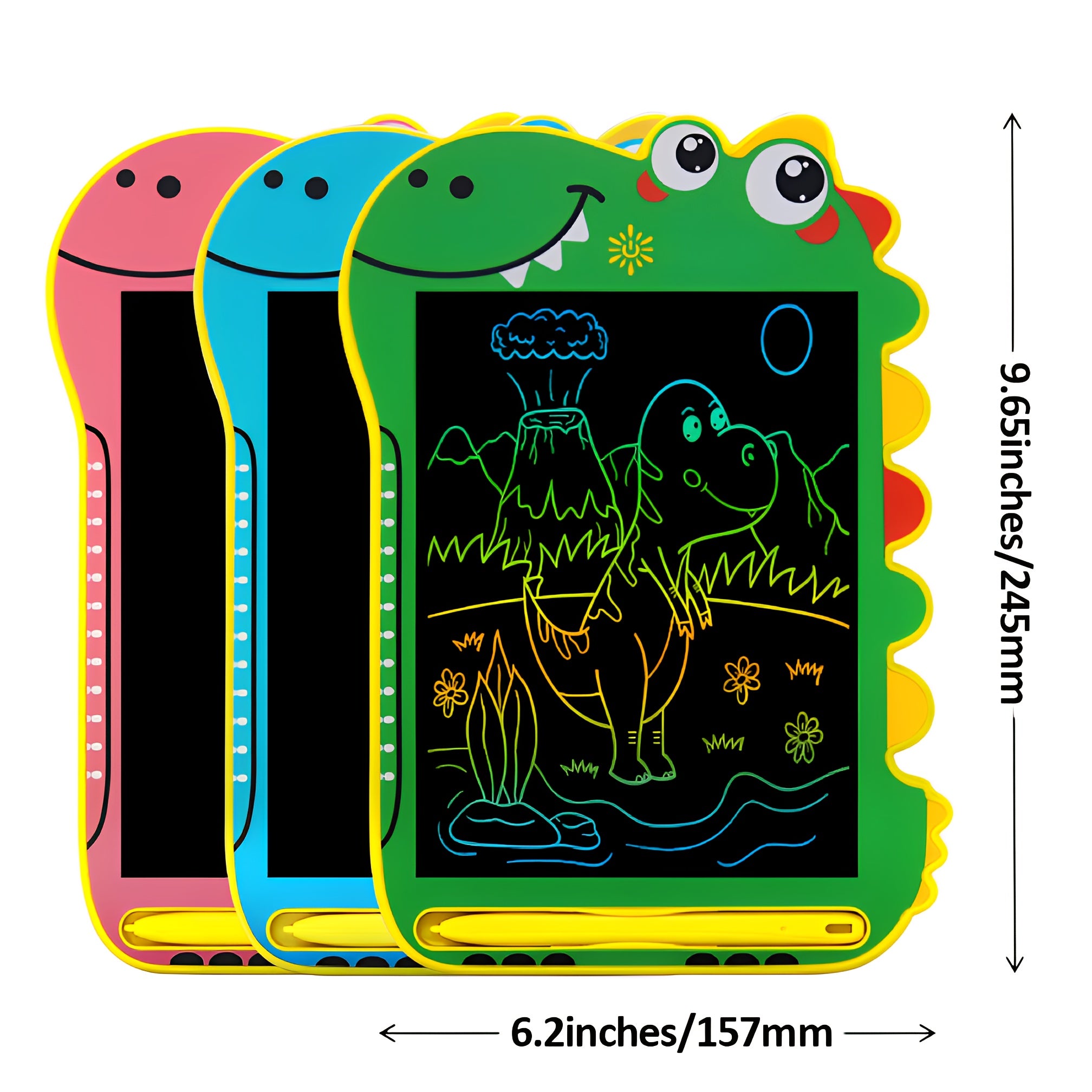 8-Inch LCD Dinosaurus Tekenbord Kinderen | Herbruikbaar Schrijftablet Speelgoed