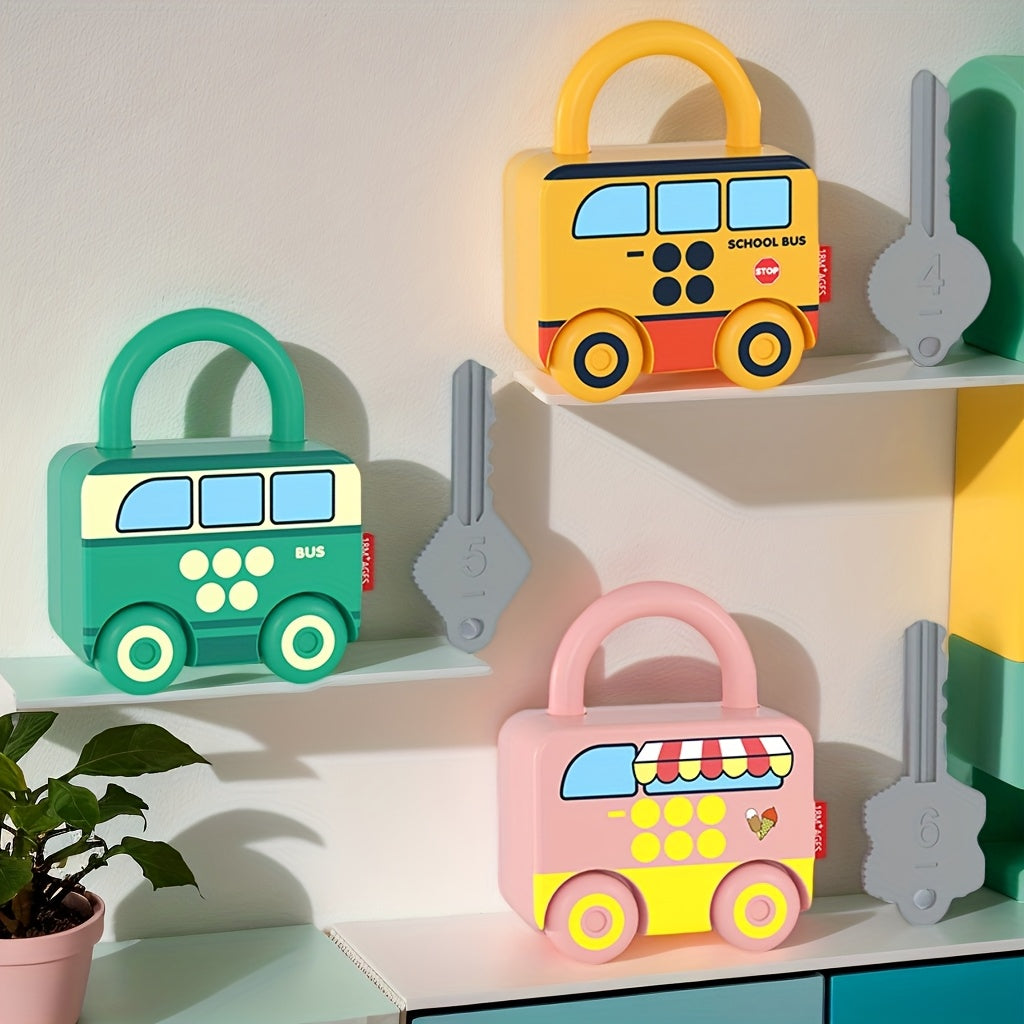 Interactieve trein sloten - educatief speelgoed voor fijne motoriek 3+ jaar