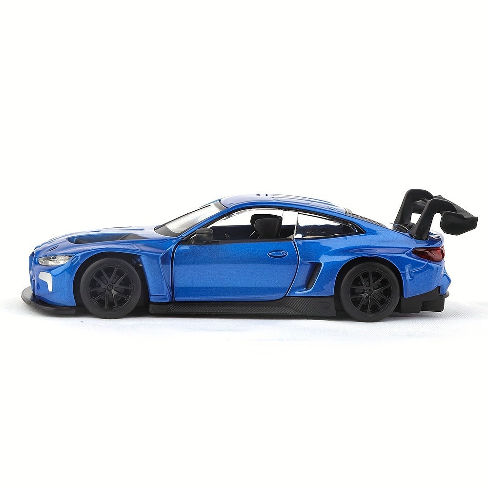 BMW M4 GT3 1:44 model van metaal - Met openende deuren, ideaal als verjaardagscadeau.