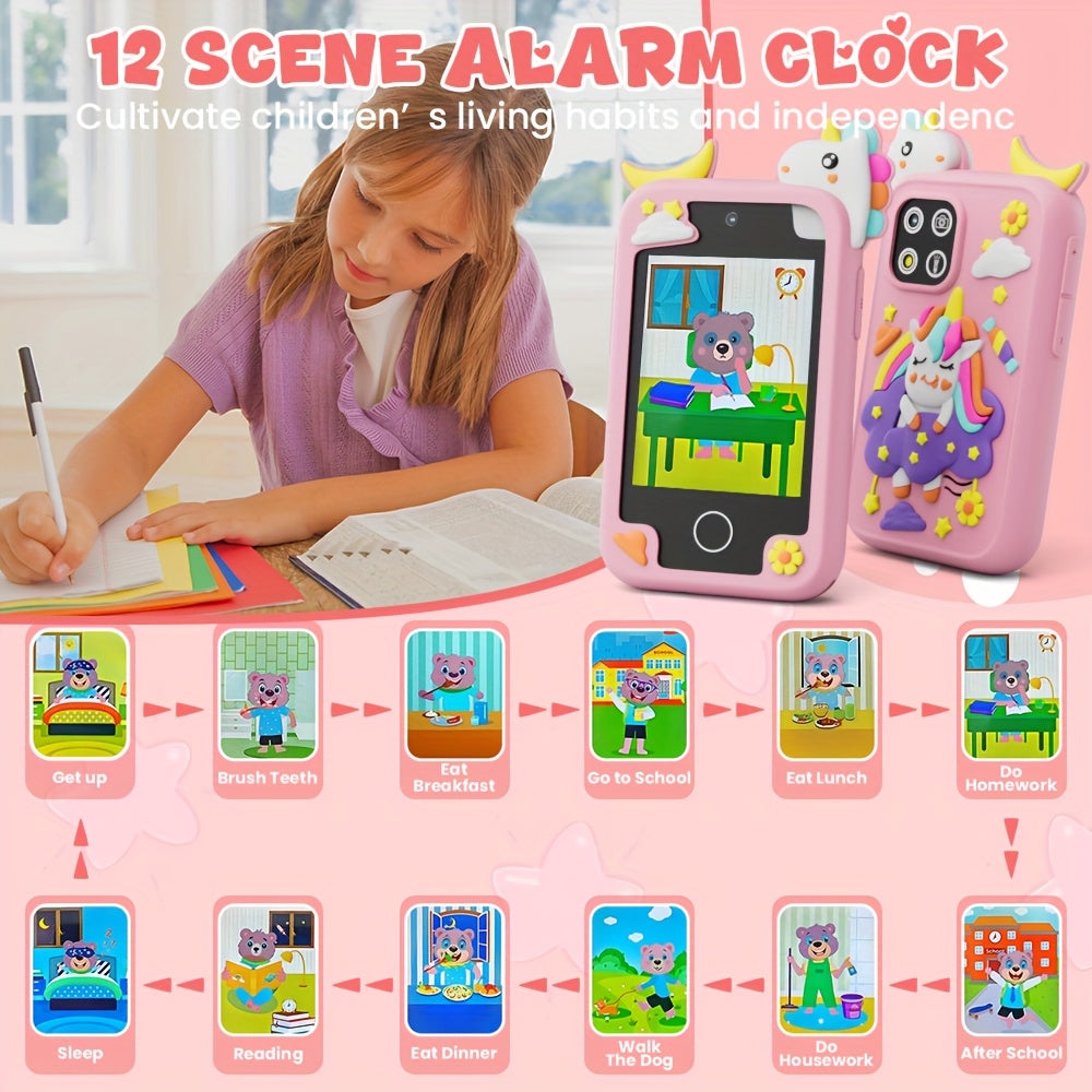 Kids Smart Phone voor meisjes, educatief speelgoed met camera, spelletjes en muziek – perfect als kerst- of verjaardagscadeau voor kinderen van 3 tot 10 jaar