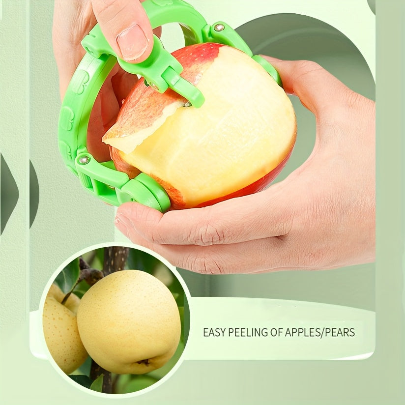 1pc RZSYZH Creative Fruit Peeler - 304 Stainless Steel Quick Peel Design, Ergonomic Handle for Apples, Potatoes & More - Fun Kitchen Gadget for Home Use, Compact Kitchen Tool, Durable Kitchenware
