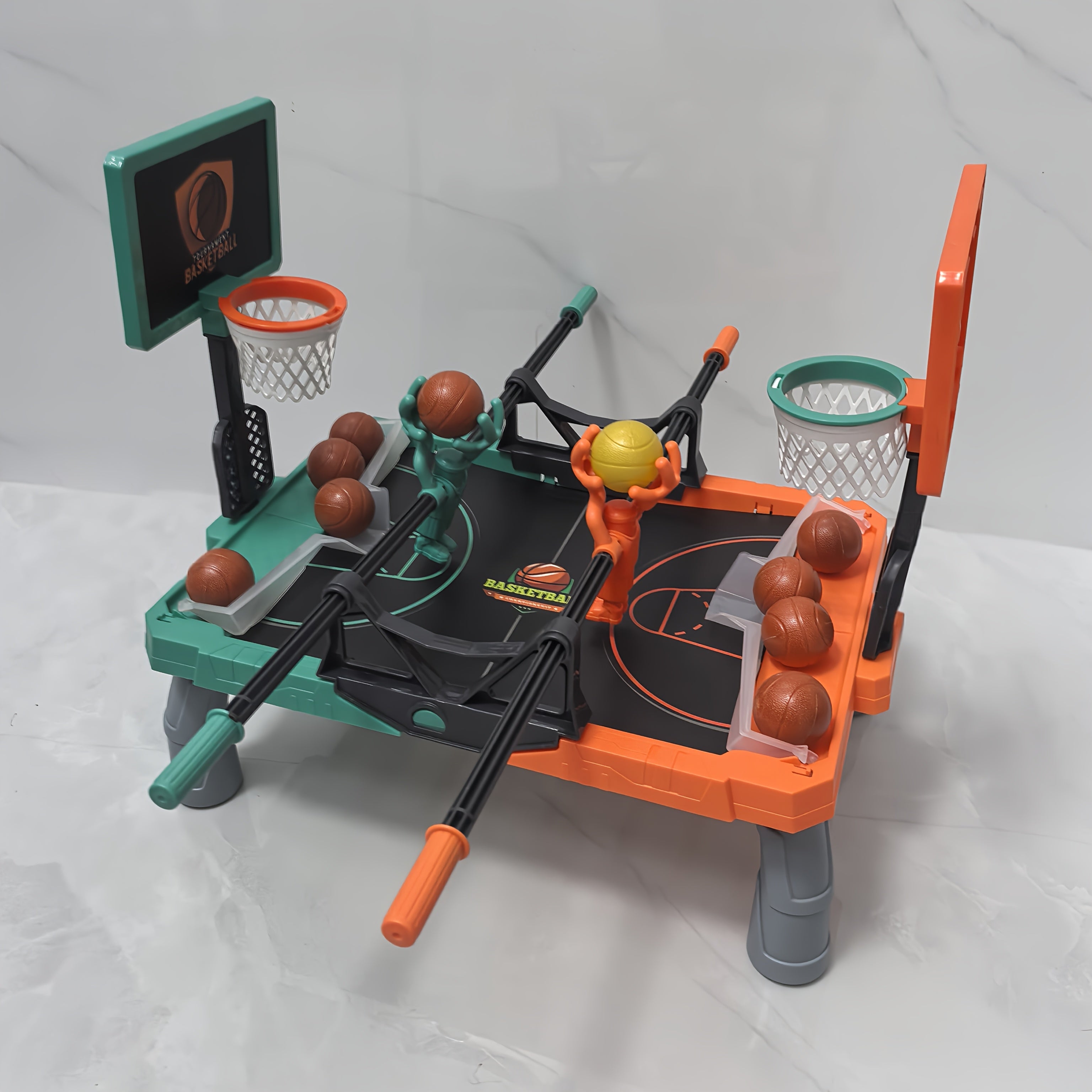 Educatieve Dubbele Desktop Basketbal | Vingerboard Sportspel voor Ouders-Kinderen Interactie vanaf 4 Jaar