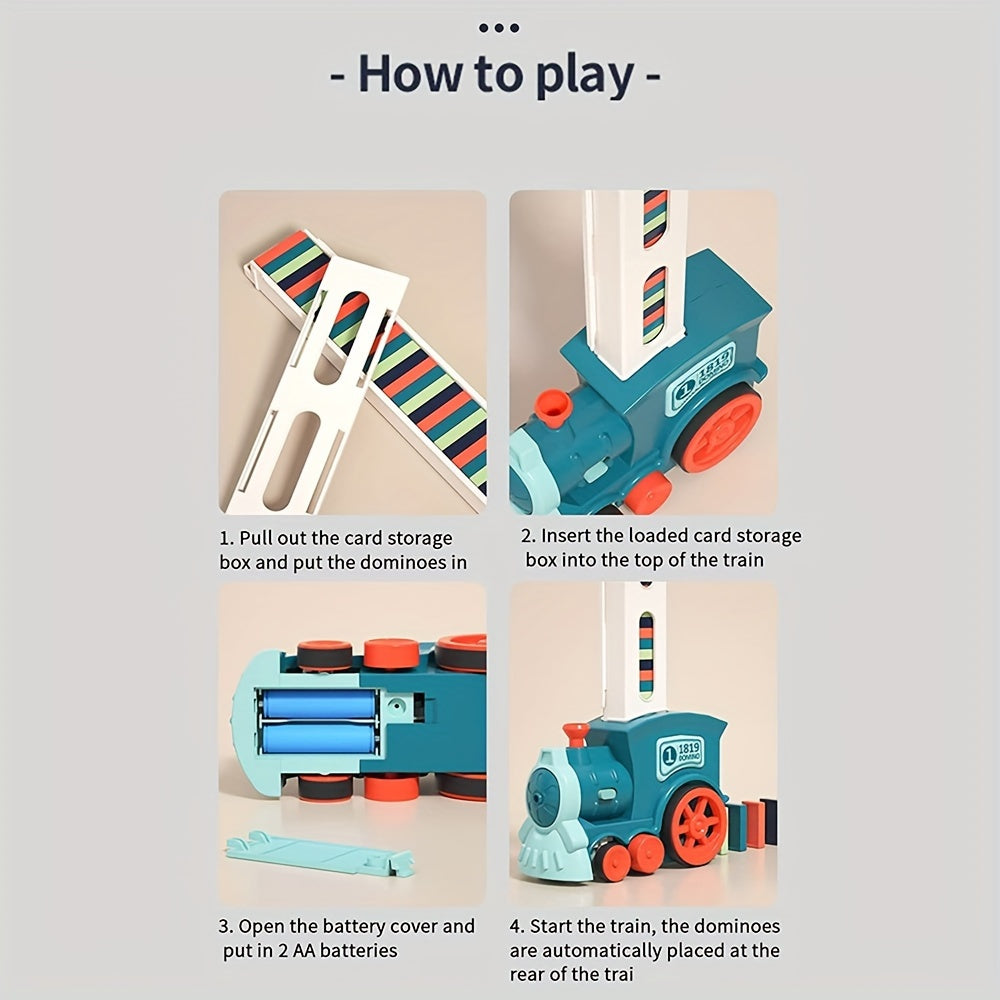 Leuke Domino Rally Elektrische Treinset | Creatieve en Educatieve Bouwblokken voor Kinderen