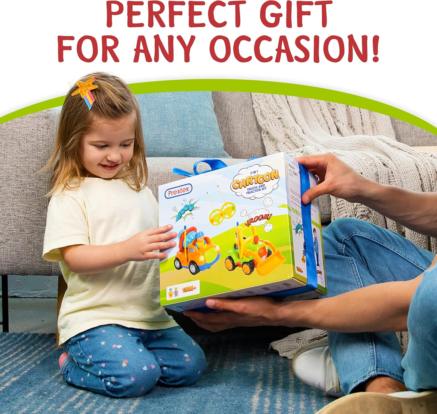 Cartoon RC Auto 2-Pack | Politie & Raceauto, Afstandsbediening Speelgoed Peuters