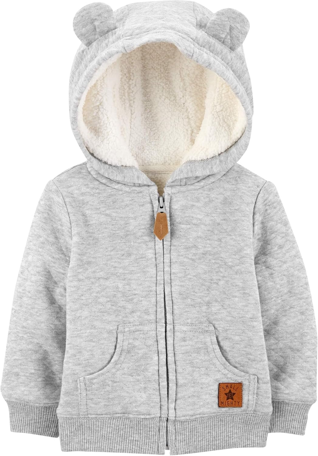 Baby Gevoerde Sweaterjas met Sherpa Voering | Kinder Hoodie Met Kleine Oortjes Outfit Set