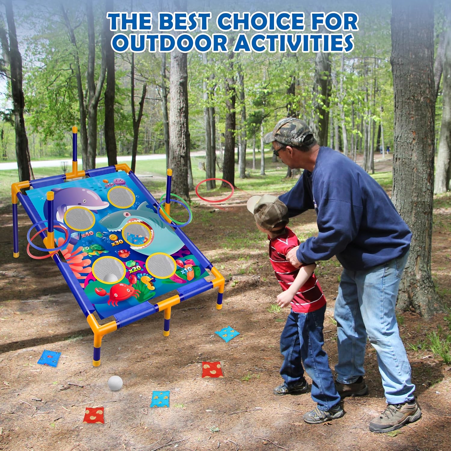 Dieren werp spel | bean bag toss buitenspel voor kinderen & familiefeest 3-6 jaar