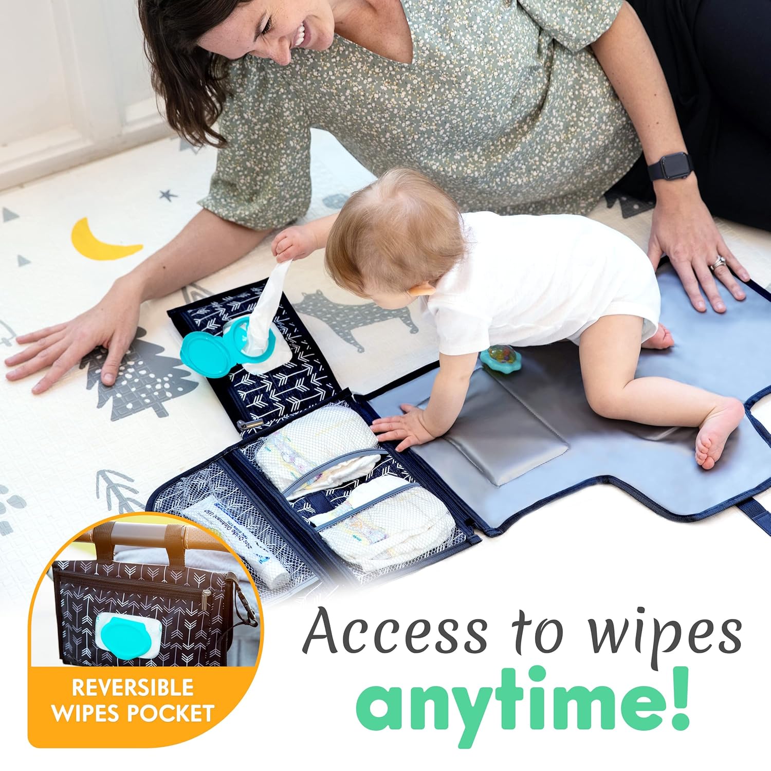 Draagbaar Verschoonmatje – Reisset met Doekjesvak | Baby Cadeau